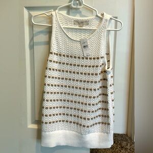 NWT LOFT sleeveless crochet top